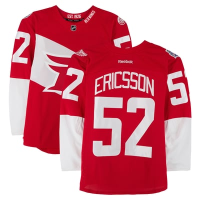 Jonathan Ericsson Detroit Red Wings Fanatics Authentic Practice-Used #52 Red Jersey vs. Colorado Avalanche on February 27, 2016 