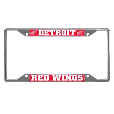 Detroit Red Wings Logo Brands Chrome License Plate Frame