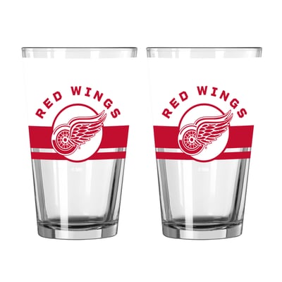 Detroit Red Wings Logo Brands Two-Piece 16oz. Horizon Pint Glass Set