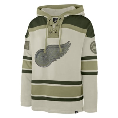 Detroit Red Wings '47 OHT Military Appreciation Lacer Hoodie - Beige

