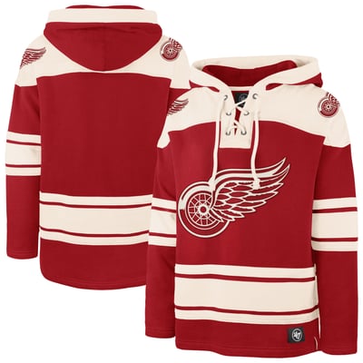 Detroit Red Wings '47 Big & Tall Superior Lacer Hoodie - Red