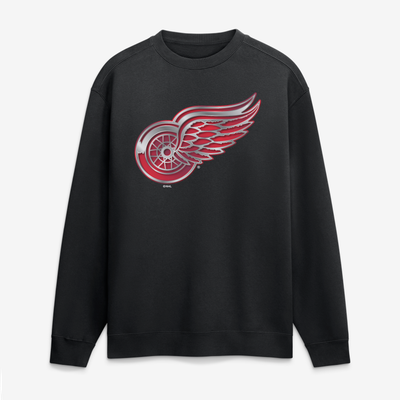 Detroit Red Wings  Metallic Mascot Sweatshirt - Black