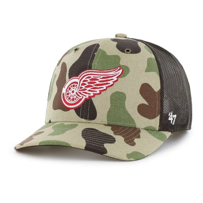 Detroit Red Wings Carhartt x '47 Adjustable Trucker Hat - Duck Camo