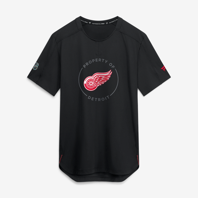 Detroit Red Wings Fanatics Authentic Pro Train Performance T-Shirt - Black