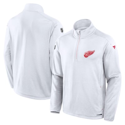  Detroit Red Wings Fanatics 2025 NHL Stadium Series Authentic Pro Quarter-Zip Top - White