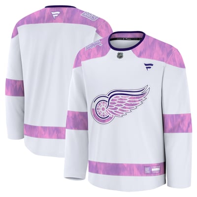  Detroit Red Wings Fanatics Hockey Fights Cancer Practice Jersey - White