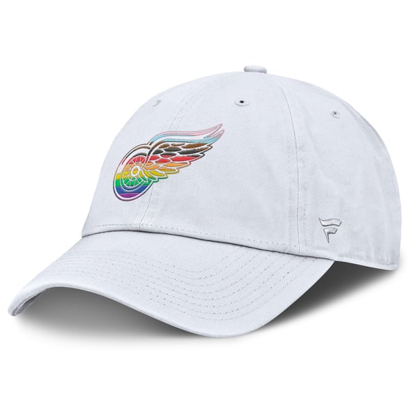 Detroit Red Wings Fanatics PRIDE Adjustable Hat - White display picture 1