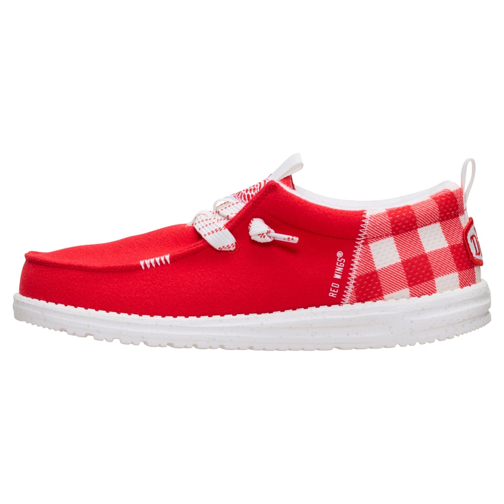 Men's Detroit Red Wings Hey Dude Red Wally Funk Casual Slip-On Shoes