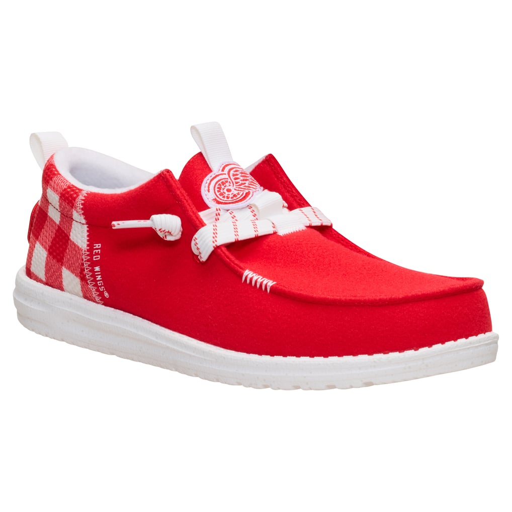 Men's Detroit Red Wings Hey Dude Red Wally Funk Casual Slip-On Shoes