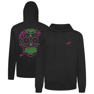 Detroit Red Wings Levelwear DOTD Sugar Skull Podium Pullover Hoodie - Black
