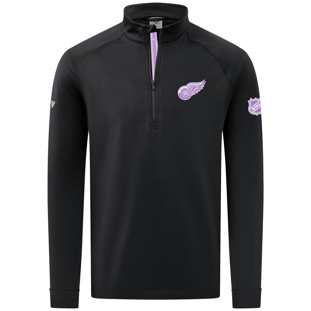 Detroit Red Wings Levelwear Hockey Fights Cancer Utility Quarter-Zip ...