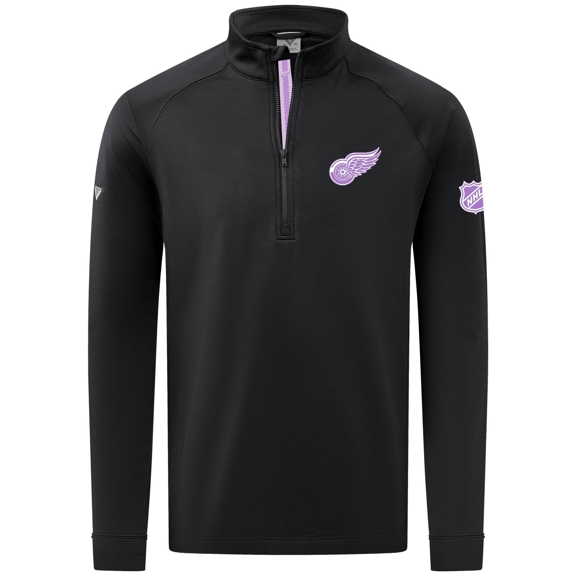 Detroit Red Wings Levelwear Hockey Fights Cancer Utility Quarter-Zip ...