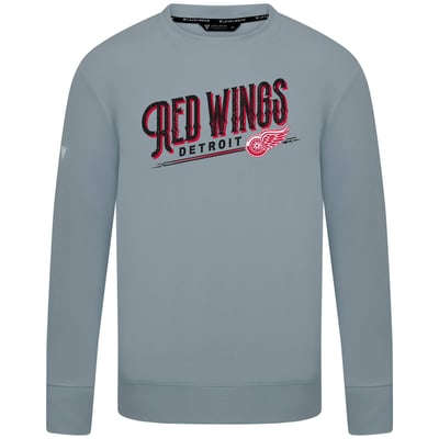  Detroit Red Wings Levelwear Mandate Longtimer Crew Sweatshirt - Gray
