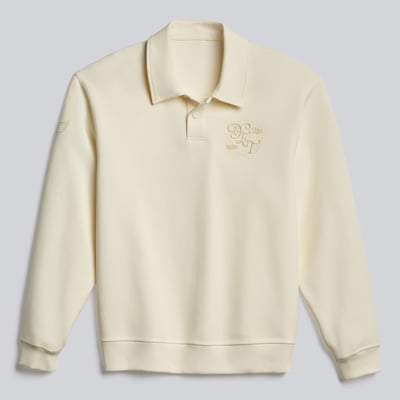 Detroit Red Wings lululemon Smooth Double-Knit Long-Sleeve Polo - Coconut Ivory