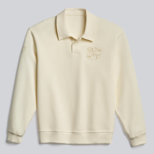 Detroit Red Wings lululemon Smooth Double-Knit Long-Sleeve Polo - Coconut Ivory