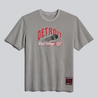 Detroit Red Wings lululemon Heavyweight Cotton T-Shirt - Dilute Wash Pavement Grey