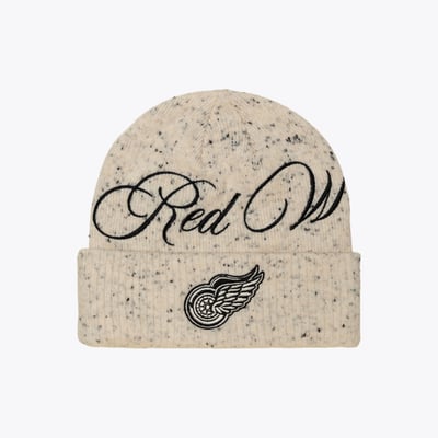 Detroit Red Wings Mitchell & Ness Cookies & Cream Cuffed Knit Hat