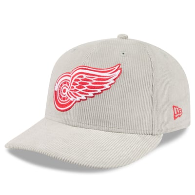 Detroit Red Wings New Era Corduroy 59FIFTY Fitted Hat - Gray
