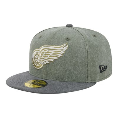 Detroit Red Wings New Era Roll Call 59FIFTY Fitted Hat - Olive/Black