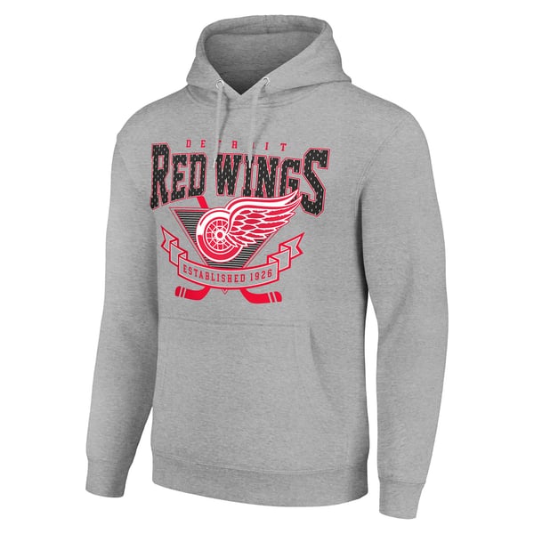 Gray red wings 10 D mens-logo-athletic-heather-  main image 2