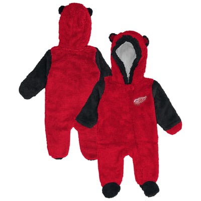 Detroit Red Wings Outerstuff Newborn & Infant Stay Napping Fleece Bunting Full-Zip Sleeper - Red