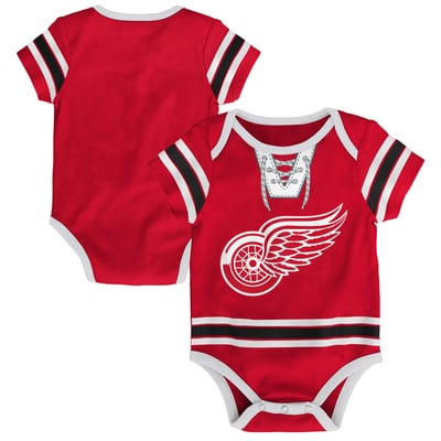  Detroit Red Wings Outerstuff Newborn Hockey Bodysuit - Red
