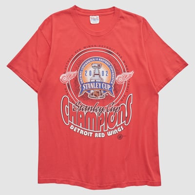 Stanley Cup Hanes 2002 T-shirt - Red - S by Fanatics Real Vintage