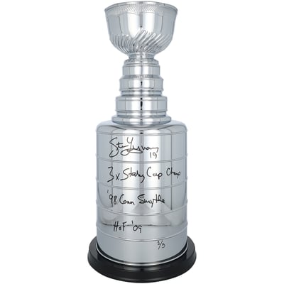 Steve Yzerman Detroit Red Wings Autographed Fanatics Authentic 2' Replica Stanley Cup with Multiple Inscriptions - Limited Edition #1/5