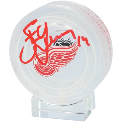 Steve Yzerman Detroit Red Wings Autographed Fanatics Authentic Crystal Puck - Filled with Ice from the 2024-25 Season