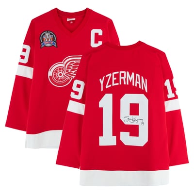 Steve Yzerman Detroit Red Wings Autographed Fanatics Authentic Red Mitchell & Ness Jersey  