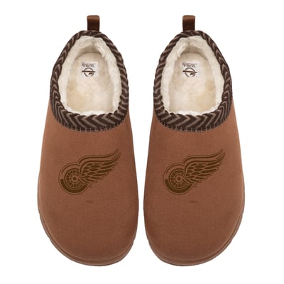 Detroit Red Wings ISlide Unisex Tonal Logo Mission Slippers - Tan
