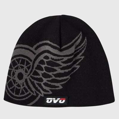 Detroit Red Wings OVO x NHL Unisex Toque Knit Hat - Black