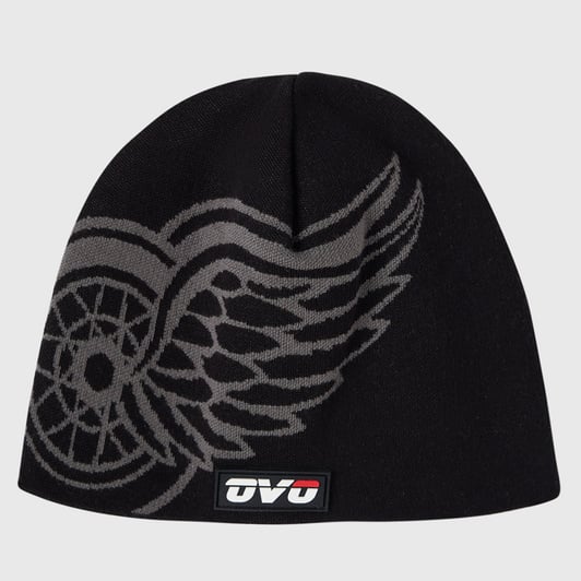 Detroit Red Wings OVO x NHL Unisex Toque Knit Hat - Black