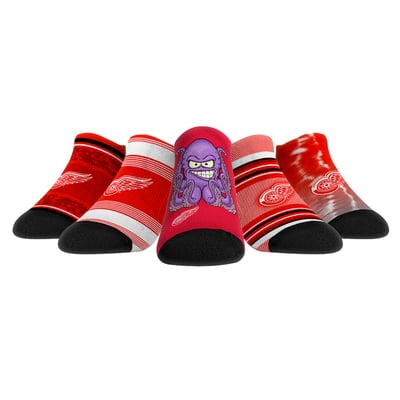  Detroit Red Wings Rock Em Unisex Super Fan Five-Pack Low-Cut Socks Set - 