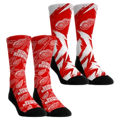 Detroit Red Wings Rock Em Unisex Game Day Two-Pack Crew Socks - Red