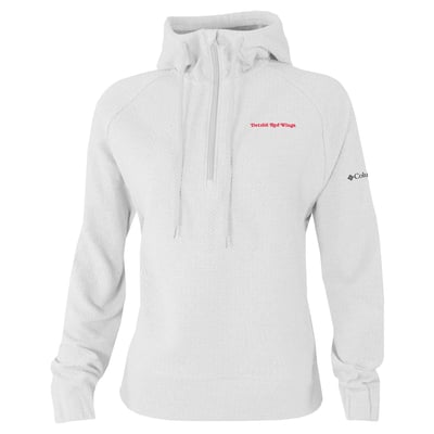 Detroit Red Wings Columbia Women's Half-Zip Swingcraft Tri-Blend Hoodie - White
