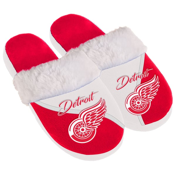 Custom Painted Detroit Red Wings Red Head Brand Moccasin Slippers Size 12 Detroit Red Wing NHL Slippers – Persepolis main image 3