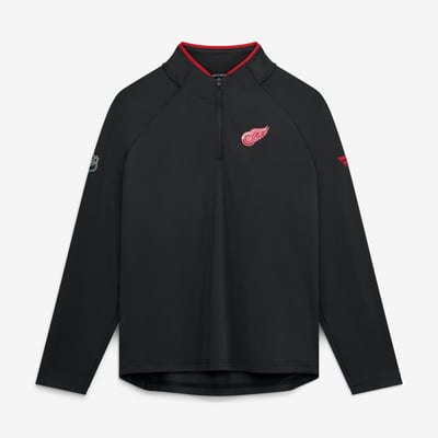 Detroit Red Wings Fanatics Women's Authentic Pro Rink Lightweight Quarter-Zip Pullover - Black