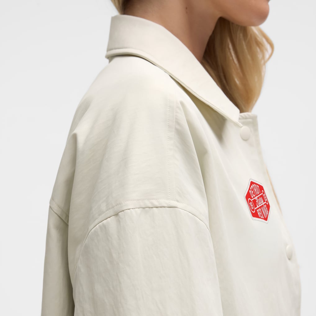 Detroit Red Wings lululemon Women's Coach's Full-Button Jacket - Heathered Bone