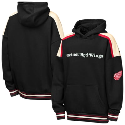  Detroit Red Wings Outerstuff Youth Camaraderie Oversized Fleece Hoodie - Black