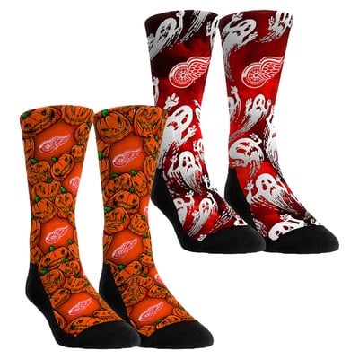 Detroit Red Wings Rock Em Socks Youth Halloween Crew Socks 2-Pack Set