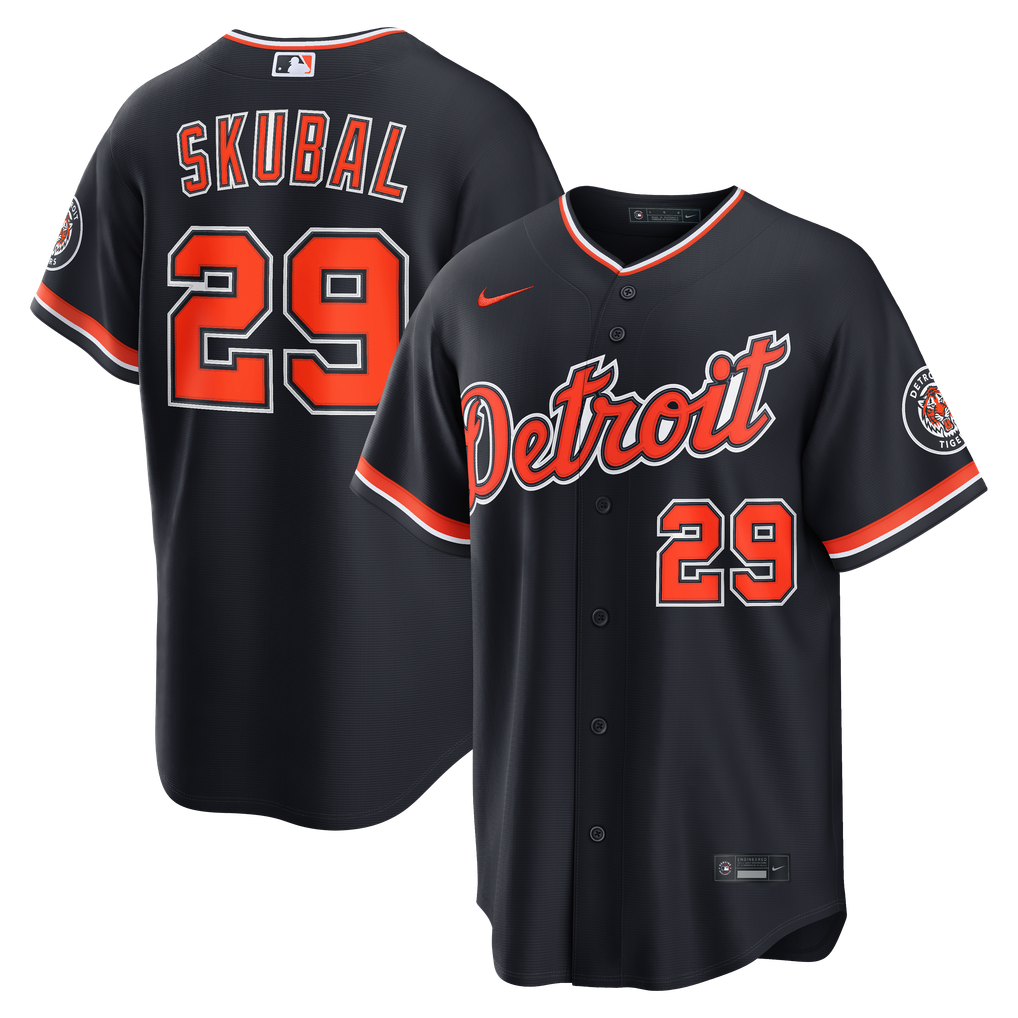 Men's Detroit Tigers Tarik Skubal Nike Navy Alternate Stadium Jersey
