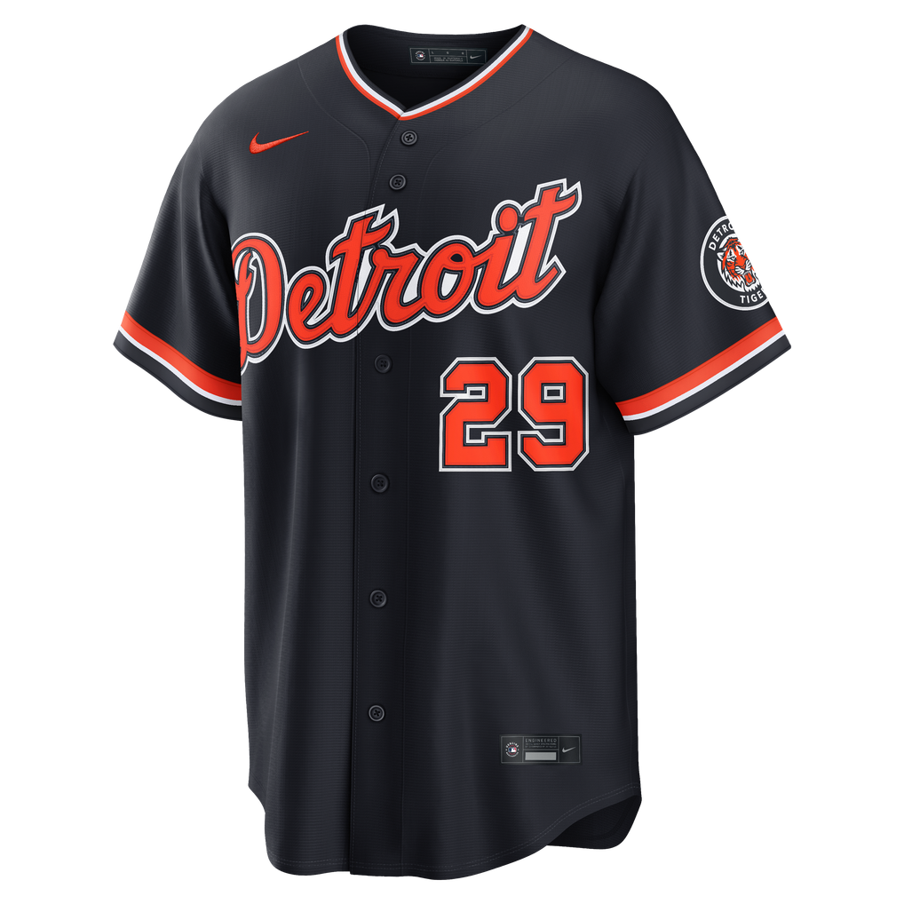 Men's Detroit Tigers Tarik Skubal Nike Navy Alternate Stadium Jersey