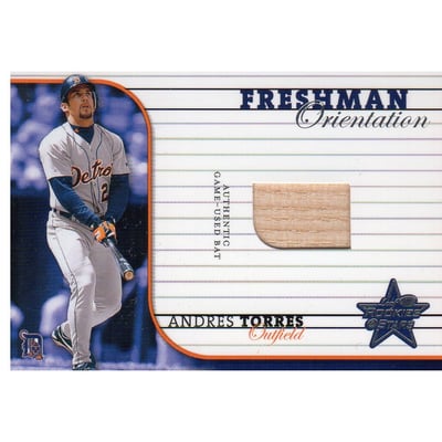 2002 Leaf Rookies and Stars Freshman Orientation #1 Andres Torres Bat