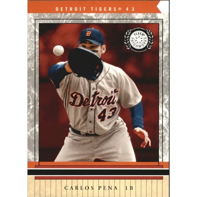 2003 Fleer Patchworks Star Ruby #42 Carlos Pena