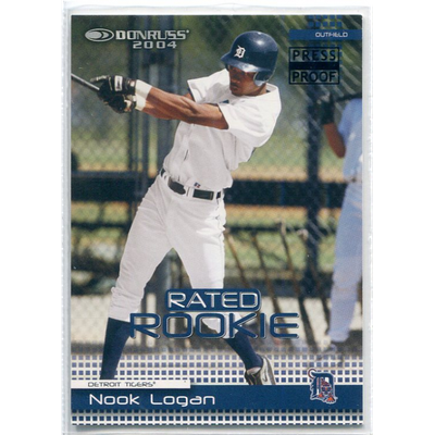 2004 Donruss Press Proofs Black #62 Nook Logan RR