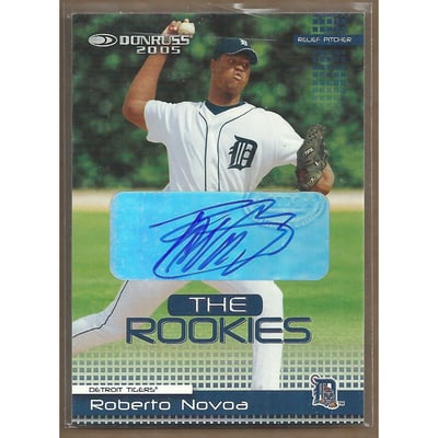 2005 Donruss Rookies Autographs #48 Roberto Novoa