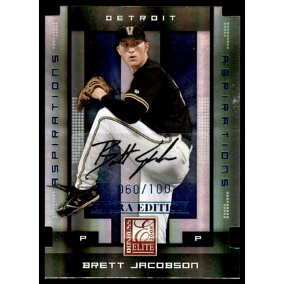 2008 Donruss Elite Extra Edition Signature Aspirations #14 Brett Jacobson/100