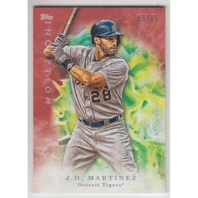 2017 Topps Inception Red #23 J.D. Martinez