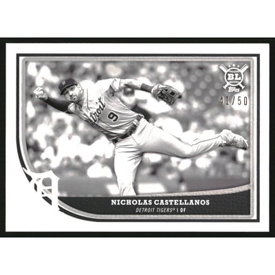 2018 Topps Big League Black and White #242 Nicholas Castellanos